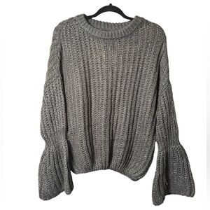 Moon & Madison Oversized Chunky Knit Bell Sleeve Sweater